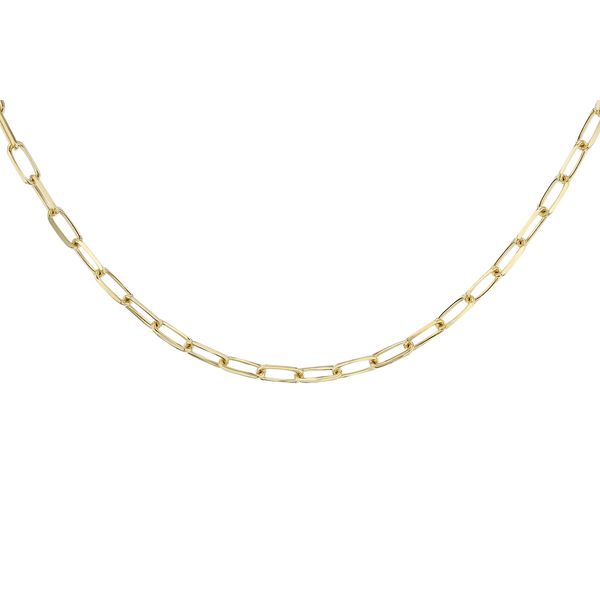 Paperclip Chain Bracelet: 4mm Large-Link Design in 14k Yellow Gold Clark's Diamond Jewelers Coeur d'Alene, ID