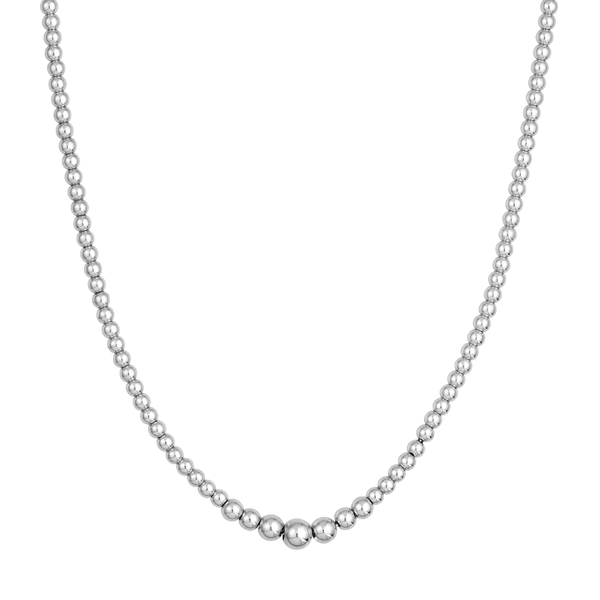 Graduated Bead Necklace in Sterling Silver Clark's Diamond Jewelers Coeur d'Alene, ID