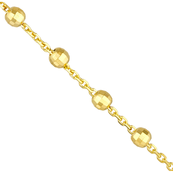 Gold Plated Disco Ball Anklet in Sterling Silver Clark's Diamond Jewelers Coeur d'Alene, ID
