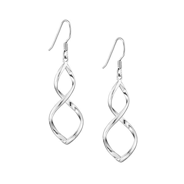 Swirl Drop Earrings Clark's Diamond Jewelers Coeur d'Alene, ID