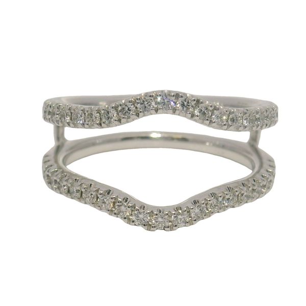 0.55cttw Diamond Curved Guard Band in 14k White Gold Clark's Diamond Jewelers Coeur d'Alene, ID