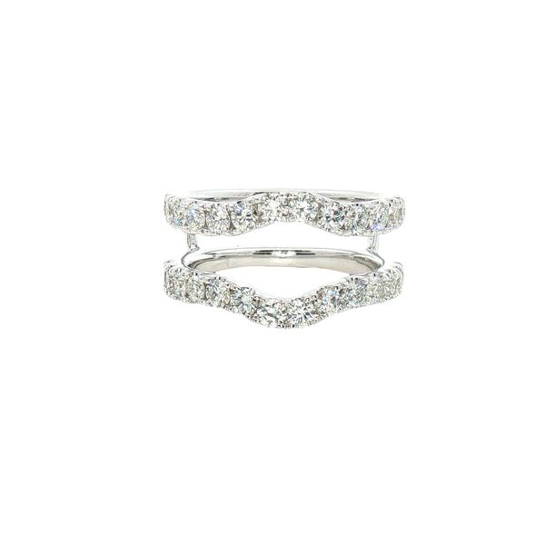 Curved Diamond Guard in 14k White Gold Clark's Diamond Jewelers Coeur d'Alene, ID