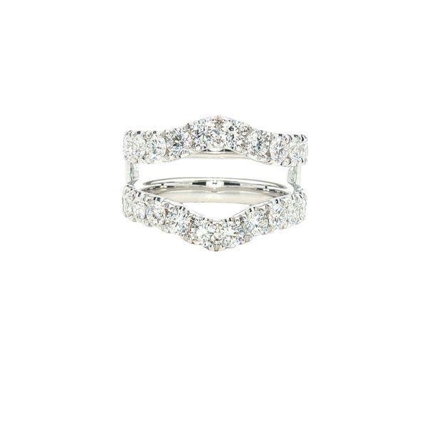 Curved Diamond Guard in 14k White Gold Clark's Diamond Jewelers Coeur d'Alene, ID
