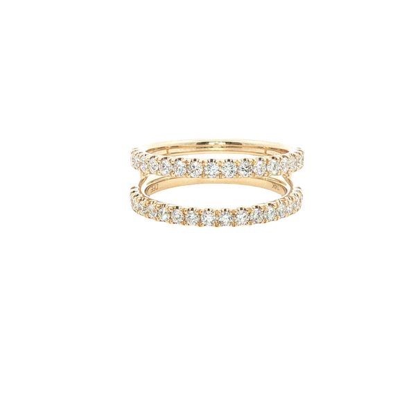 Straight Diamond Guard in 14k Yellow Gold Clark's Diamond Jewelers Coeur d'Alene, ID