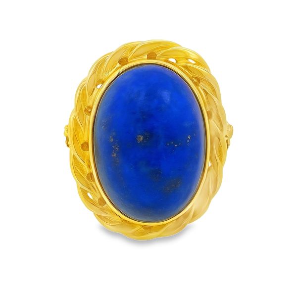 18K And 24K Lapis & Natural Nugget Estate Ring Classic Creations In Diamonds & Gold Venice, FL
