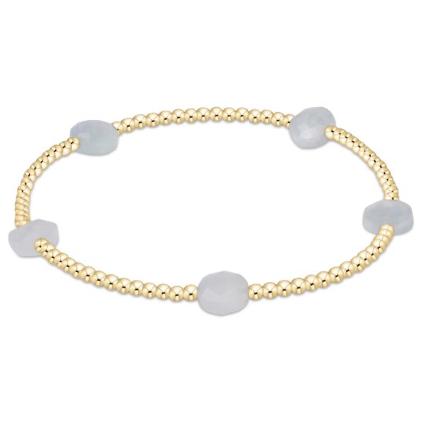 Admire Small Gem 2mm Gold Bracelet - Aquamarine Classic Creations In Diamonds & Gold Venice, FL