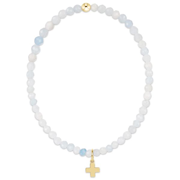 Enewton Classic Aquamarine 3mm Bracelet - Signature Cross Classic Creations In Diamonds & Gold Venice, FL