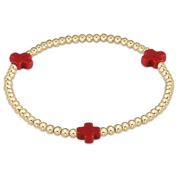 Enewton Signature Cross 3mm Gold Bracelet - Red Classic Creations In Diamonds & Gold Venice, FL