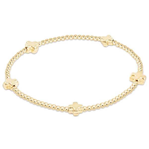 Enewton Signature Cross Small 2mm Gold Bracelet - Gold Classic Creations In Diamonds & Gold Venice, FL