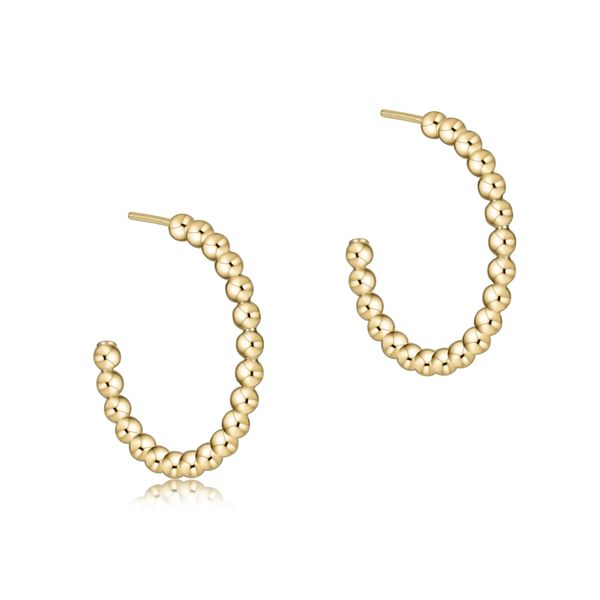 Enewton Beaded Classic 1 inch Post Hoop Classic Creations In Diamonds & Gold Venice, FL