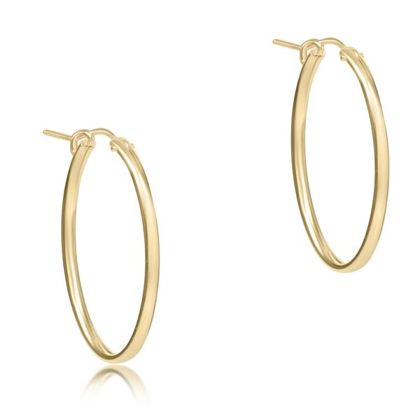 Enewton Oval Gold 1 inch Hoop - Smooth Classic Creations In Diamonds & Gold Venice, FL
