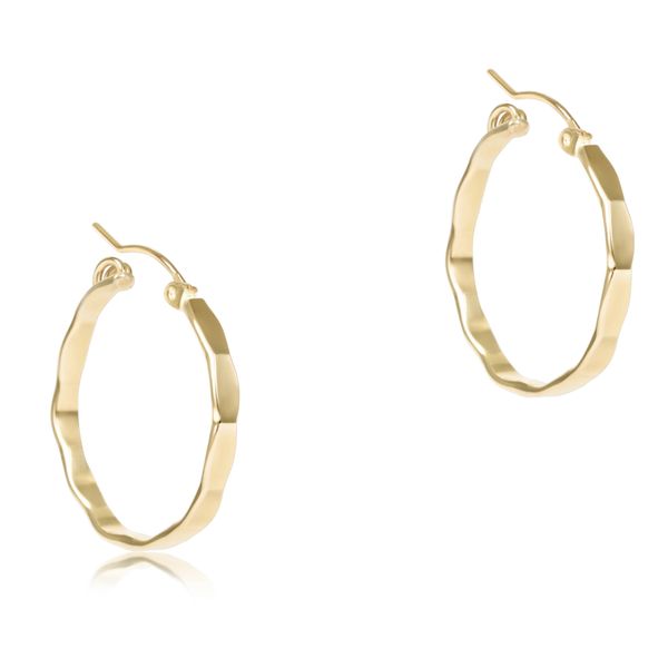 Enewton Scalloped Round Gold 1.25 inch Hoop - Smooth Classic Creations In Diamonds & Gold Venice, FL