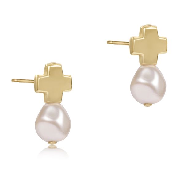 Enewton Signature Cross Gold Stud - Classic Pearl Classic Creations In Diamonds & Gold Venice, FL