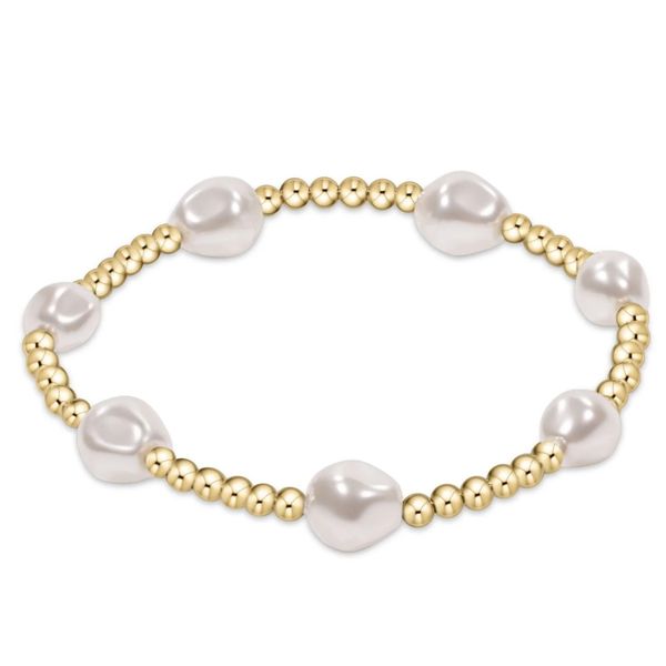 Extends Admire Pearl 3mm Gold Bracelet Classic Creations In Diamonds & Gold Venice, FL