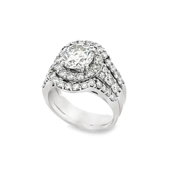 5.0ct. TW Halo Style Diamond Engagement Ring Image 2 Classic Creations In Diamonds & Gold Venice, FL