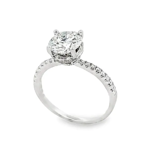 GIA 1.60ct. RBC Double Side Halo Semi Mount Classic Creations In Diamonds & Gold Venice, FL