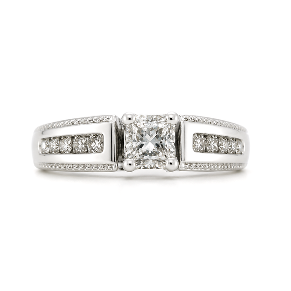 10K White Gold Princess Cut Diamond Ring | .20 CTW Natural Diamonds Classic Creations In Diamonds & Gold Venice, FL