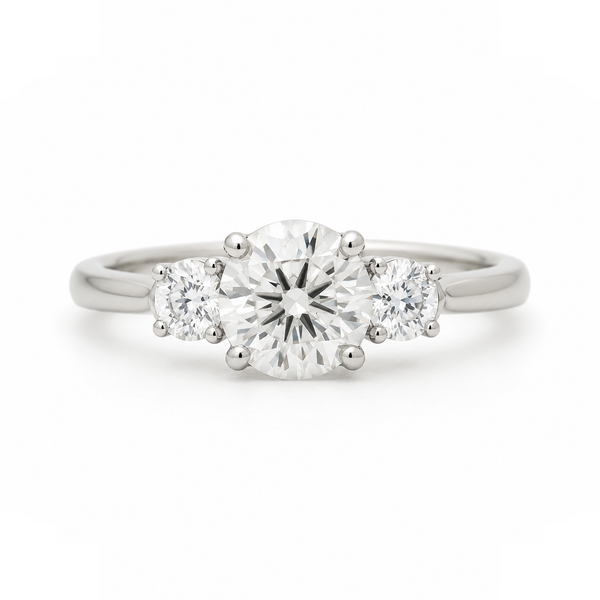 Platinum Three Stone Diamond Ring | 2.46 CTW Natural Diamonds Classic Creations In Diamonds & Gold Venice, FL