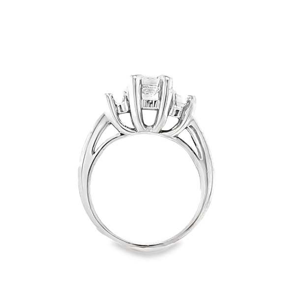 14K White Gold Three Emerald Cut Diamond Ring 2.00 CTW Image 4 Classic Creations In Diamonds & Gold Venice, FL