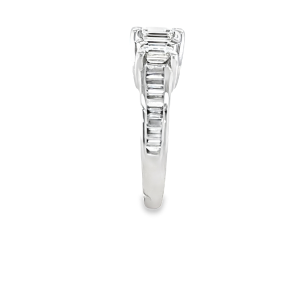 14K White Gold Three Emerald Cut Diamond Ring 2.00 CTW Image 5 Classic Creations In Diamonds & Gold Venice, FL