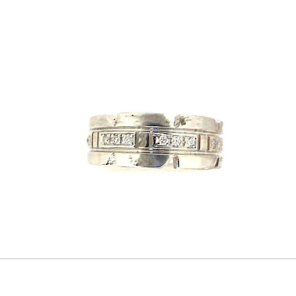Men's 14K White Gold Diamond Eternity Link Band Classic Creations In Diamonds & Gold Venice, FL