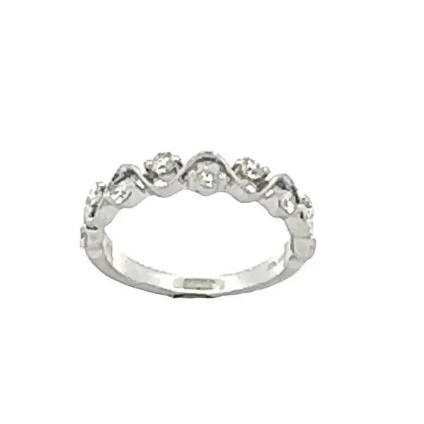 White Gold Diamond & Twisted Milgrain Band Classic Creations In Diamonds & Gold Venice, FL