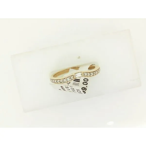 14K Yellow Gold Pave Round and Baguette Diamond Wedding Band Ring Classic Creations In Diamonds & Gold Venice, FL