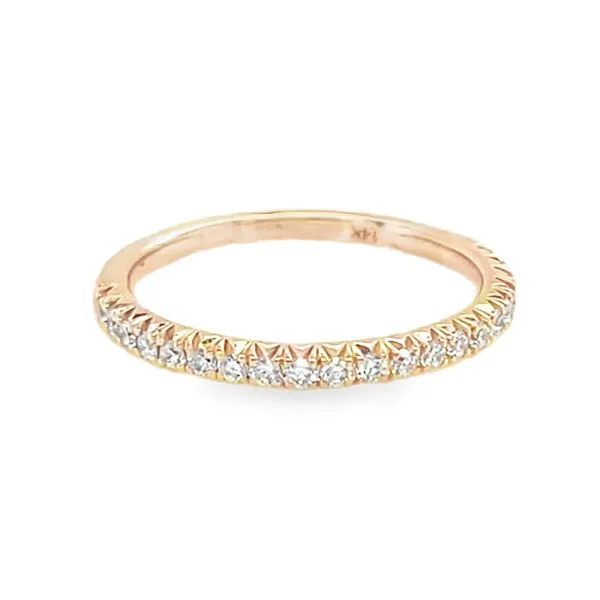 14K Rose Gold Fishtail Set Diamond Wedding Band Ring Image 2 Classic Creations In Diamonds & Gold Venice, FL