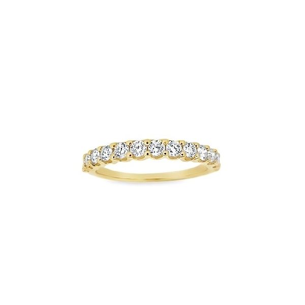 14K White Gold Round Brilliant Cut Diamond Shared Prong Wedding Band Ring Classic Creations In Diamonds & Gold Venice, FL