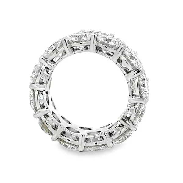 14K White Gold Lab-Grown 2-Row Eternity Band in Size 5 Image 3 Classic Creations In Diamonds & Gold Venice, FL