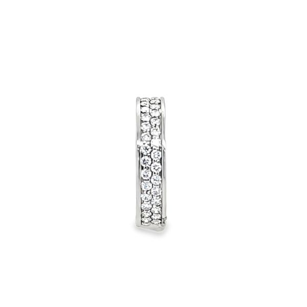18K White Gold Two Row Pave Diamond Eternity Band | 1.36 Ct | 3.0 DWT Image 2 Classic Creations In Diamonds & Gold Venice, FL