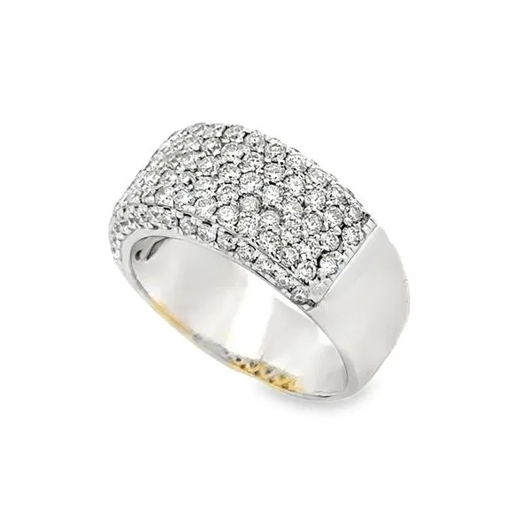 14KW 2.0ct. TW 10mm Pave' Diamond Band Image 2 Classic Creations In Diamonds & Gold Venice, FL