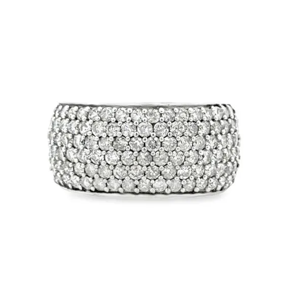 10K White Gold Diamond Encrusted Wide Band – 1.57ct TW, 11mm Image 2 Classic Creations In Diamonds & Gold Venice, FL