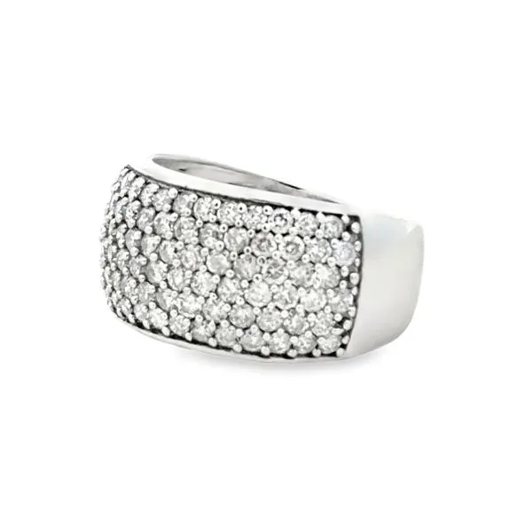 10K White Gold Diamond Encrusted Wide Band – 1.57ct TW, 11mm Classic Creations In Diamonds & Gold Venice, FL
