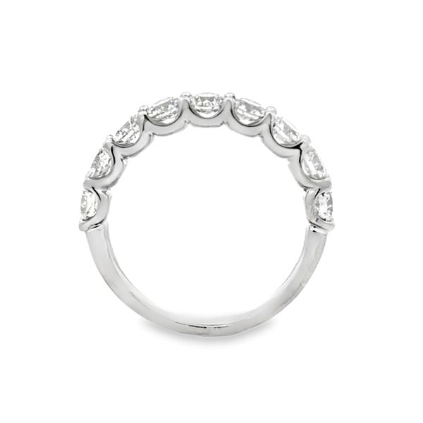 14K White Gold Round Brilliant Diamond Shared Prong Band | 1.50 CTW Image 2 Classic Creations In Diamonds & Gold Venice, FL