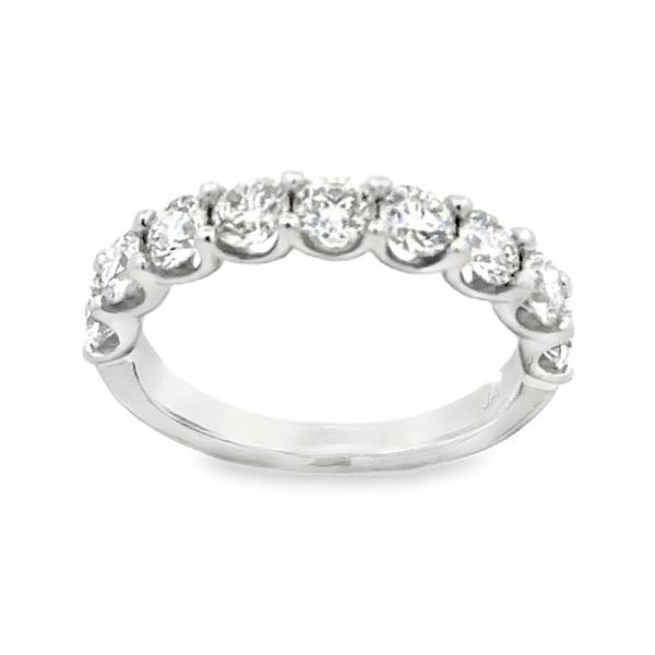 14K White Gold Round Brilliant Diamond Shared Prong Band | 1.50 CTW Image 3 Classic Creations In Diamonds & Gold Venice, FL