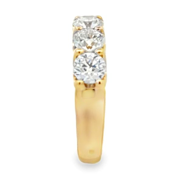 14K Yellow Gold Round Brilliant Diamond Shared Prong Band | 2.00 CT Image 3 Classic Creations In Diamonds & Gold Venice, FL