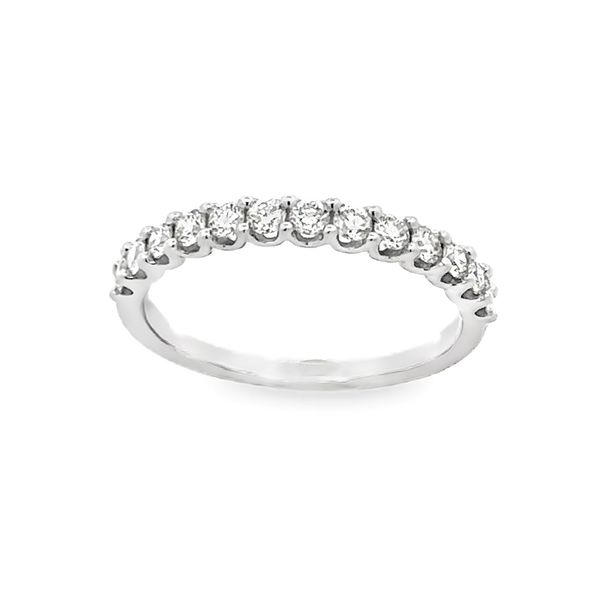 14K White Gold Round Brilliant Diamond Shared Prong Band 0.50 CT | 1.2 DWT Classic Creations In Diamonds & Gold Venice, FL