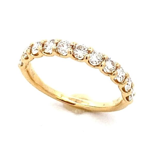 14K Yellow Gold Round Brilliant Diamond Shared Prong Band | 0.75 CT | 1.1 DWT Classic Creations In Diamonds & Gold Venice, FL