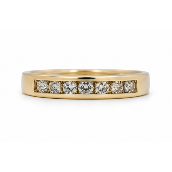 14K Yellow Gold Channel Set Diamond Band | .25 CTW Natural Diamonds Classic Creations In Diamonds & Gold Venice, FL