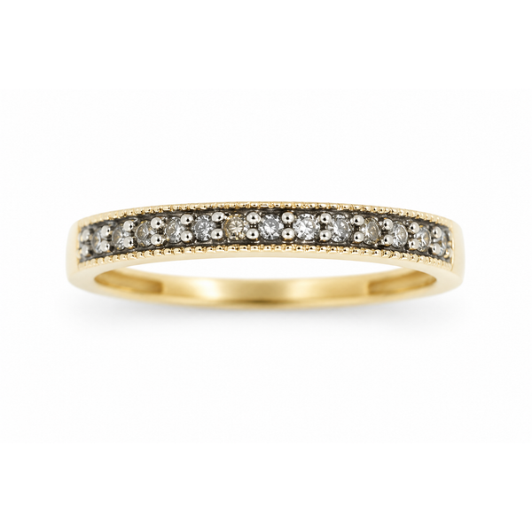 10K Yellow Gold Milgrain Diamond Band | .12 CTW Natural Diamond Ring Classic Creations In Diamonds & Gold Venice, FL