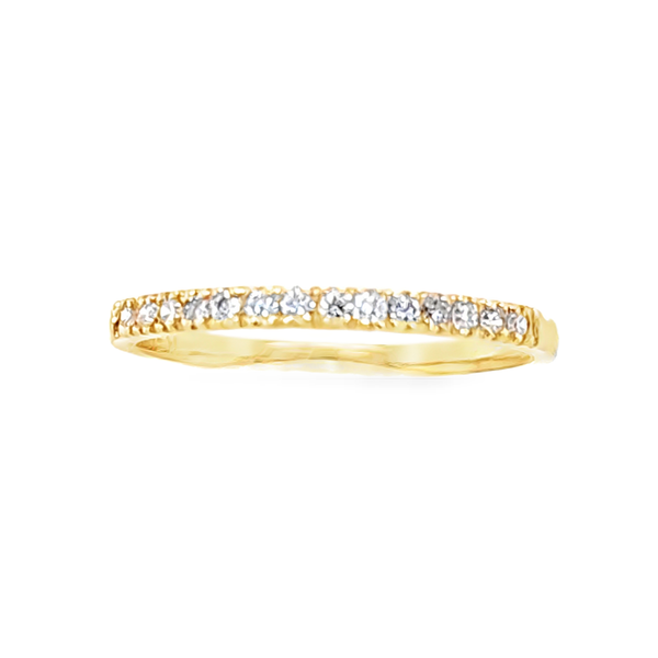 14K Yellow Gold Micro Pave Diamond Band 0.19 CTW Classic Creations In Diamonds & Gold Venice, FL