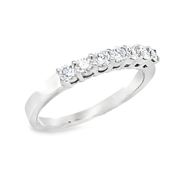 14K White Gold Shared Prong Diamond Band 0.51 CTW Image 2 Classic Creations In Diamonds & Gold Venice, FL
