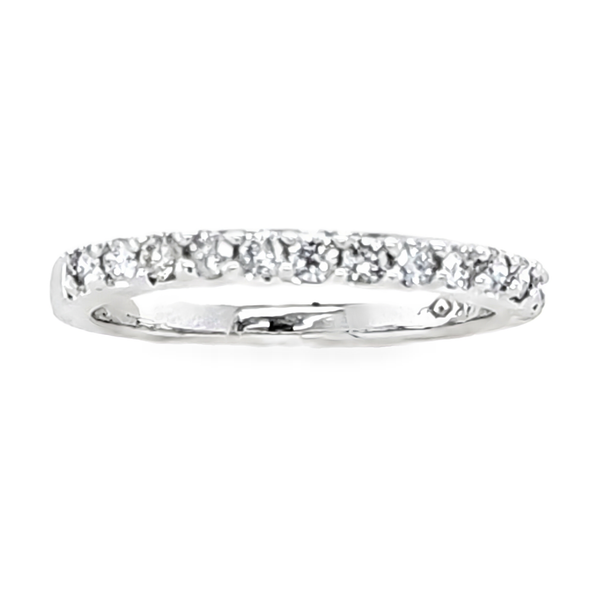 14K White Gold Shared Prong Diamond Band 0.25 CTW Classic Creations In Diamonds & Gold Venice, FL
