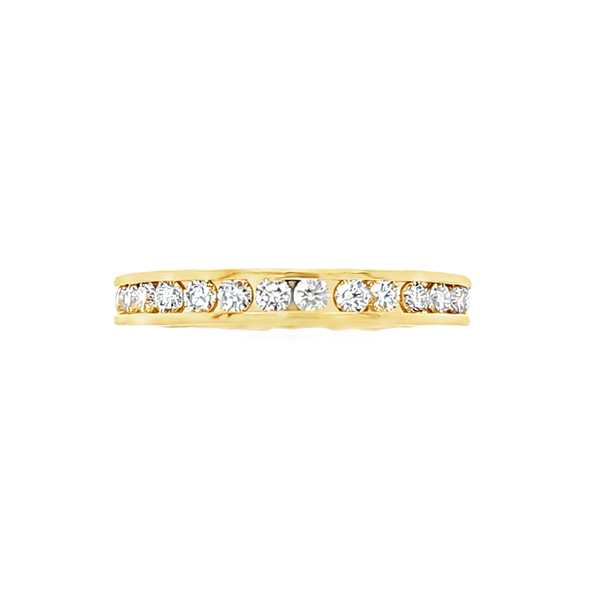 14K Yellow Gold Channel Set Diamond Eternity Band 1.00 CTW Image 3 Classic Creations In Diamonds & Gold Venice, FL