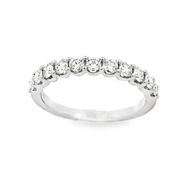 14K White Gold Round Brilliant Diamond Shared Prong Band 0.75 CTW Classic Creations In Diamonds & Gold Venice, FL