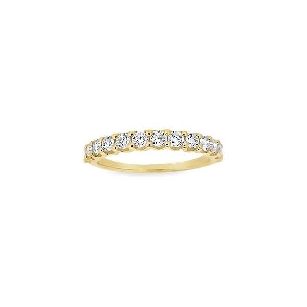 14K Yellow Gold Round Brilliant Diamond Shared Prong Band 0.50 CTW Classic Creations In Diamonds & Gold Venice, FL