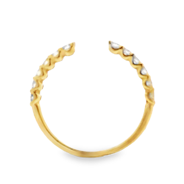 14K Yellow Gold Round Brilliant Diamond Shared Prong Band 0.50 CTW Image 3 Classic Creations In Diamonds & Gold Venice, FL