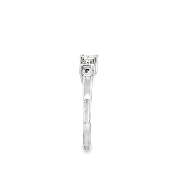 14K White Gold Three Princess Cut Diamond Basket Setting Engagement or Anniversary Ring | 0.50 Ct Image 3 Classic Creations In Diamonds & Gold Venice, FL