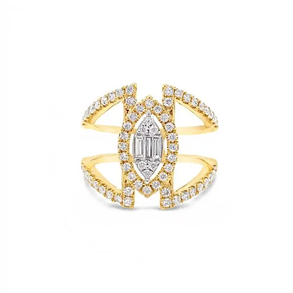 14K Yellow Gold Split Shank Marquise Diamond Ring Classic Creations In Diamonds & Gold Venice, FL